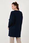 Triko Modest Bisiklet Yaka Kadın Kazak 4616152 LACİVERT