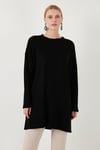 Triko Modest Bisiklet Yaka Kadın Kazak 4616152 SİYAH