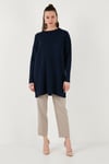 Triko Modest Bisiklet Yaka Kadın Kazak 4616152 LACİVERT