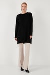 Triko Modest Bisiklet Yaka Kadın Kazak 4616152 SİYAH
