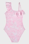 Tutu Baskılı Fırfır Detaylı Uv Korumalı Kız Çocuk Mayo SM2616000103 PEMBE