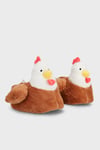 Tw Chiken Hayvan Figürlü Kadın Panduf JJ0559 KAHVE