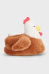Tw Chiken Hayvan Figürlü Kadın Panduf JJ0559 KAHVE