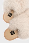 Tw Ella Peluş Ev Kadın Terlik JJ0306 BEJ