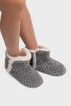 Tw Yasmin Yumuşak Tüylü Peluş Kadın Panduf GG0101 GRİ