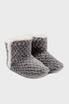 Tw Yasmin Yumuşak Tüylü Peluş Kadın Panduf GG0101 GRİ