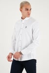 U.S. Polo Pamuklu Slim Fit Uzun Kol Erkek Gömlek G081SZ0042225643 BEYAZ