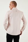 U.S. Polo % 100 Pamuk Slim Fit Düğmeli Yaka Logolu Erkek Gömlek G081SZ0042082904 PUDRA