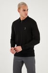 U.S. Polo Pamuklu Comfort Fit Polo Yaka Erkek Kazak G081SZ0TK2236535 SİYAH