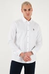 U.S. Polo Pamuklu Slim Fit Uzun Kol Erkek Gömlek G081SZ0042225643 BEYAZ