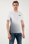 U.S. Polo Desenli % 100 Pamuk Regular Fit Bisiklet Yaka Erkek T Shirt G081SZ0112106970 BEYAZ