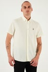 U.S. Polo % 100 Pamuk Regular Fit Düğmeli Yaka Logolu Erkek Gömlek G081GL0042083854 VR