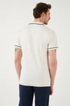U.S. Polo Logolu Slim Fit Polo Yaka Kısa Kollu Erkek Kazak G081SZ0TK2100068 KREM