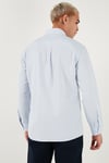 U.S. Polo Pamuklu Slim Fit Logolu Uzun Kollu Erkek Gömlek G081GL0042225434 AÇIK MAVİ