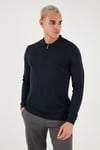 U.S. Polo Pamuklu Comfort Fit Polo Yaka Erkek Kazak G081SZ0TK2236535 LACİVERT