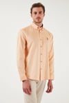 U.S. Polo % 100 Pamuk Slim Fit Düğmeli Yaka Logolu Erkek Gömlek G081SZ0042082904 HARDAL