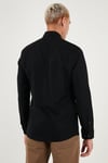 U.S. Polo Pamuklu Slim Fit Logolu Uzun Kollu Erkek Gömlek G081SZ0042225619 SİYAH