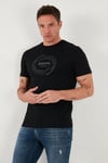 U.S. Polo % 100 Pamuk Regular Fit Bisiklet Yaka Logolu Erkek T Shirt G081SZ0112106952 SİYAH
