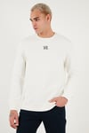 U.S. Polo Pamuklu Regular Fit Logolu Bisiklet Yaka Erkek Sweat G081GL0822237151 KREM