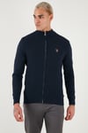 U.S. Polo Pamuklu Slim Fit Logolu Erkek Hırka G081SZ0TH2227188 LACİVERT