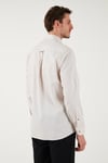 U.S. Polo % 100 Pamuk Slim Fit Düğmeli Yaka Logolu Erkek Gömlek G081SZ0042083079 TAŞ