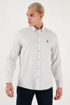 U.S. Polo Pamuklu Slim Fit Uzun Kol Erkek Gömlek G081SZ0042225643 TAŞ