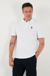 U.S. Polo Logolu Pamuklu Regular Fit Düğmeli Polo Yaka Erkek T Shirt G081GL0112106339 BEYAZ