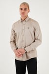 U.S. Polo Pamuklu Slim Fit Uzun Kol Erkek Gömlek G081SZ0042225643 HAKİ