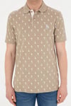 U.S. Polo Logolu % 100 Pamuk Regular Fit Erkek Polo Yaka T Shirt G081GL0111826924 Açık Haki