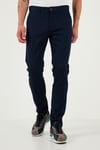 U.S. Polo Pamuklu Slim Fit Normal Bel Dar Paça Erkek Pantolon G081SZ0782098518 LACİVERT