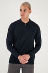 U.S. Polo Pamuklu Comfort Fit Polo Yaka Erkek Kazak G081SZ0TK2236535 LACİVERT