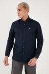 U.S. Polo Pamuklu Slim Fit Uzun Kol Erkek Gömlek G081SZ0042225643 LACİVERT