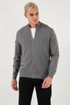 U.S. Polo Pamuklu Slim Fit Logolu Erkek Hırka G081SZ0TH2227188 GRİ MELANJ