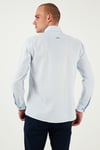 U.S. Polo % 100 Pamuk Slim Fit Düğmeli Yaka Logolu Erkek Gömlek G081SZ0042082904 AÇIK MAVİ