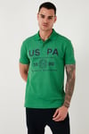 U.S. Polo Pamuklu Slim Fit Erkek Polo Yaka T Shirt G081SZ0111825274 YEŞİL