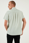 U.S. Polo % 100 Pamuk Regular Fit Düğmeli Yaka Logolu Erkek Gömlek G081GL0042083854 Su Yeşili
