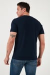 U.S. Polo % 100 Pamuk Regular Fit Bisiklet Yaka Logolu Erkek T Shirt G081SZ0112106952 LACİVERT