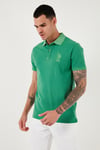 U.S.Polo Pamuklu Slim Fit Erkek Polo Yaka T Shirt G081SZ0111573851 YEŞİL