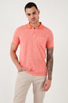 U.S. Polo Pamuk Karışımlı Slim Fit Erkek Polo Yaka T Shirt G081GL0111792137 NAR ÇİÇEĞİ