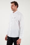 U.S. Polo % 100 Pamuk Slim Fit Düğmeli Yaka Logolu Erkek Gömlek G081SZ0042083079 BEYAZ