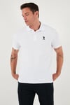 U.S. Polo Logolu Pamuklu Regular Fit Düğmeli Polo Yaka Erkek T Shirt G081GL0112106339 BEYAZ