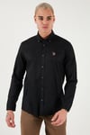 U.S. Polo Pamuklu Slim Fit Uzun Kol Erkek Gömlek G081SZ0042225643 SİYAH