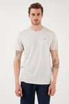 U.S. Polo Modal Karışımlı Regular Fit Bisiklet Yaka Logolu Erkek T Shirt G081SZ0112084363 TAŞ