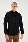 U.S. Polo Pamuklu Slim Fit Logolu Uzun Kollu Erkek Gömlek G081SZ0042225619 SİYAH