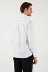 U.S. Polo % 100 Pamuk Slim Fit Düğmeli Yaka Logolu Erkek Gömlek G081SZ0042083079 BEYAZ