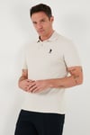 U.S. Polo Logolu Pamuklu Regular Fit Düğmeli Polo Yaka Erkek T Shirt G081GL0112106339 TAŞ