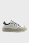 U.S. Polo Assn Logolu Kalın Taban Sneaker Bayan Ayakkabı LINA 5FX BEYAZ-LACİVERT