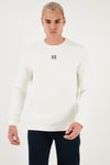 U.S. Polo Pamuklu Regular Fit Logolu Bisiklet Yaka Erkek Sweat G081GL0822237151 KREM