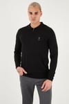 U.S. Polo Pamuklu Comfort Fit Polo Yaka Erkek Kazak G081SZ0TK2236535 SİYAH