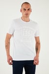 U.S. Polo % 100 Pamuk Regular Fit Bisiklet Yaka Logo Baskılı Erkek T Shirt G081SZ0112105708 BEYAZ